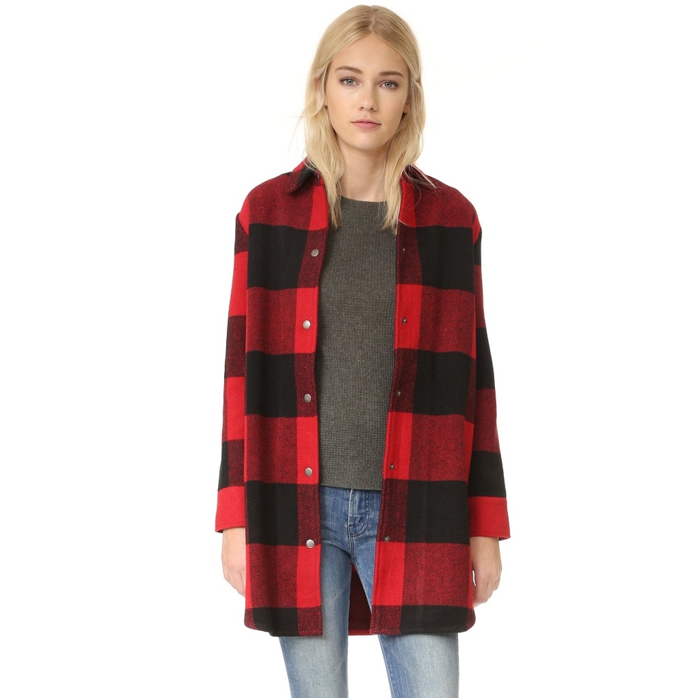 Eldridge Buffalo Plaid Check Shirt Jacket Dress